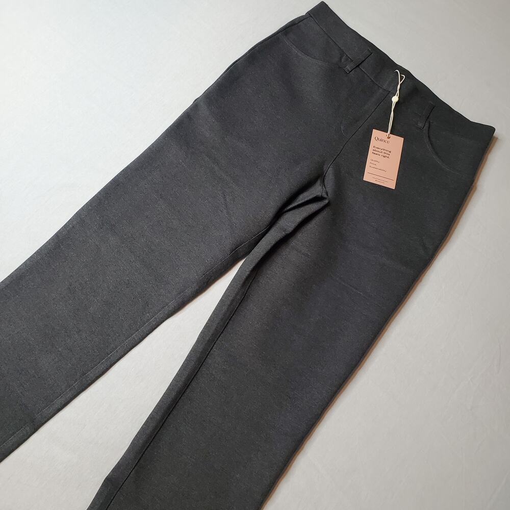 Quince Women's Size S NWT Ultra Stretch Ponte Straight Leg Pant Gray
